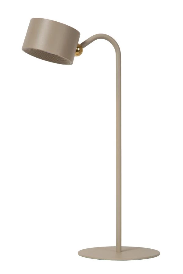 Lucide JOLAN - Rechargeable Desk lamp - Battery pack - LED Dim to warm - 1x3,5W 2700K/5700K - Taupe - turned off